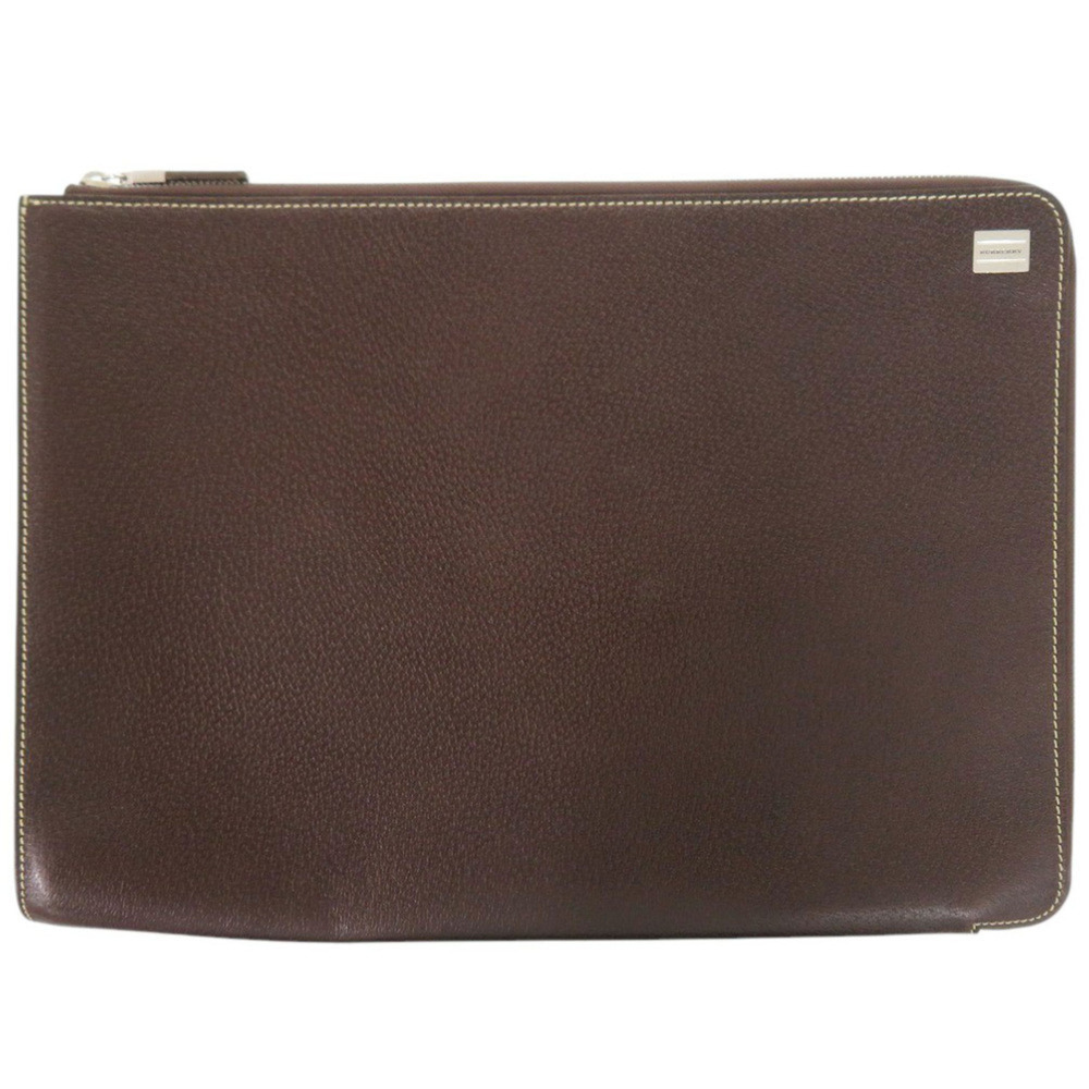 Burberry Nova Check Leather Brown Clutch Bag (0653) - Men's